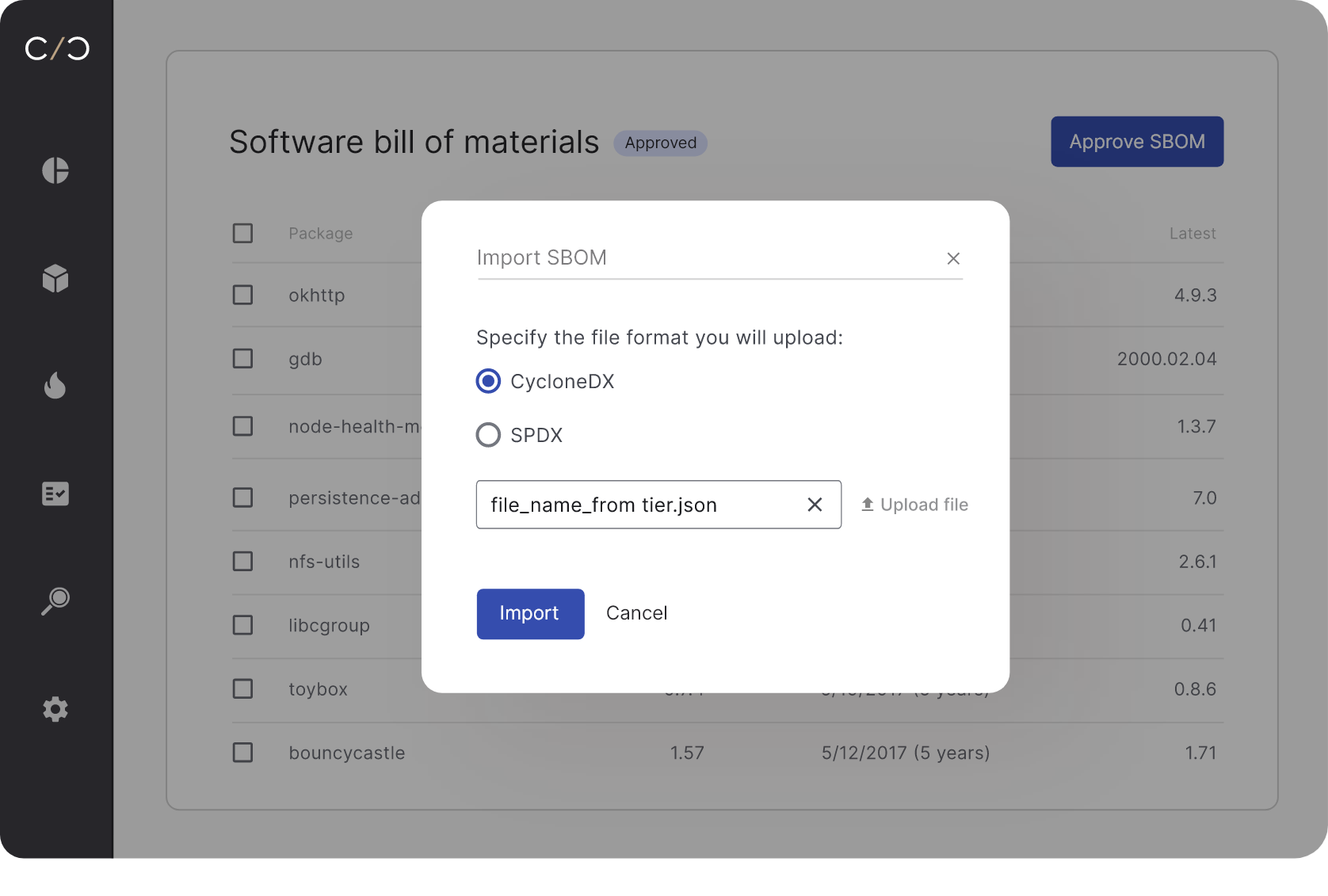 Sicherheitsplattform Registerkarte 1