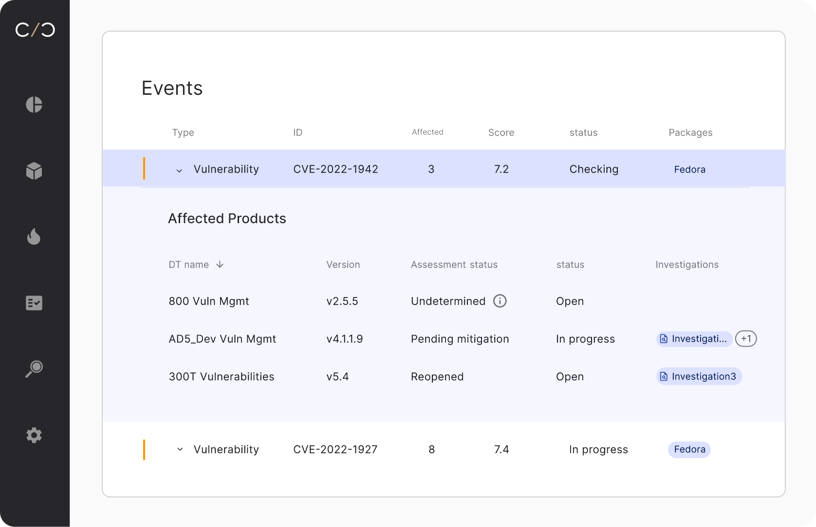 Vulnerability Management tab 3